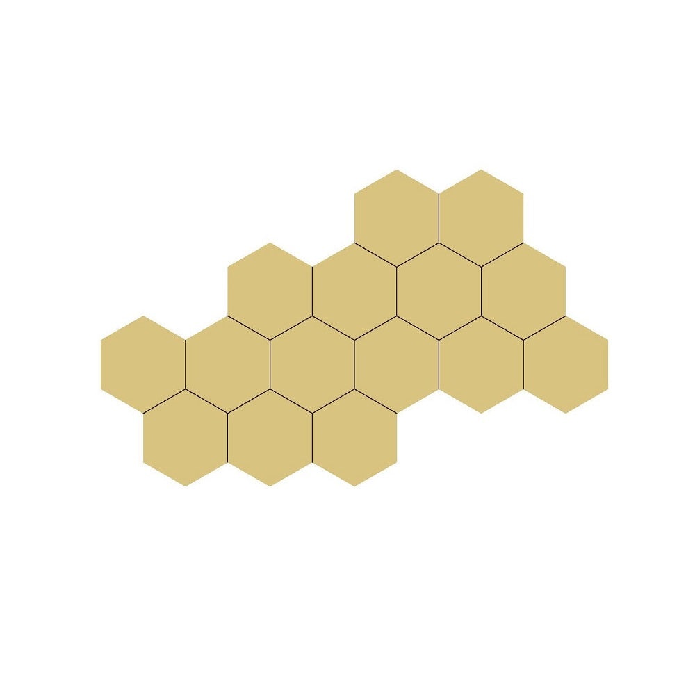 Honeycomb Design By Line Unfinished Wood Cutout Style 1