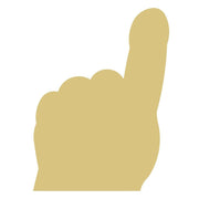 #1 Fan Hand Unfinished Wood Cutout