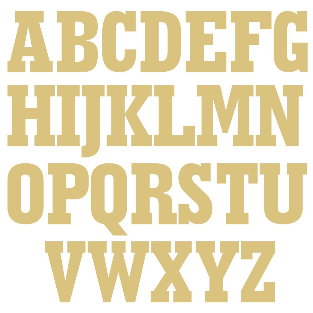 Basic Shape 2018 Block Font MDF Cutout Alphabet A-Z - Unfinished For DIY