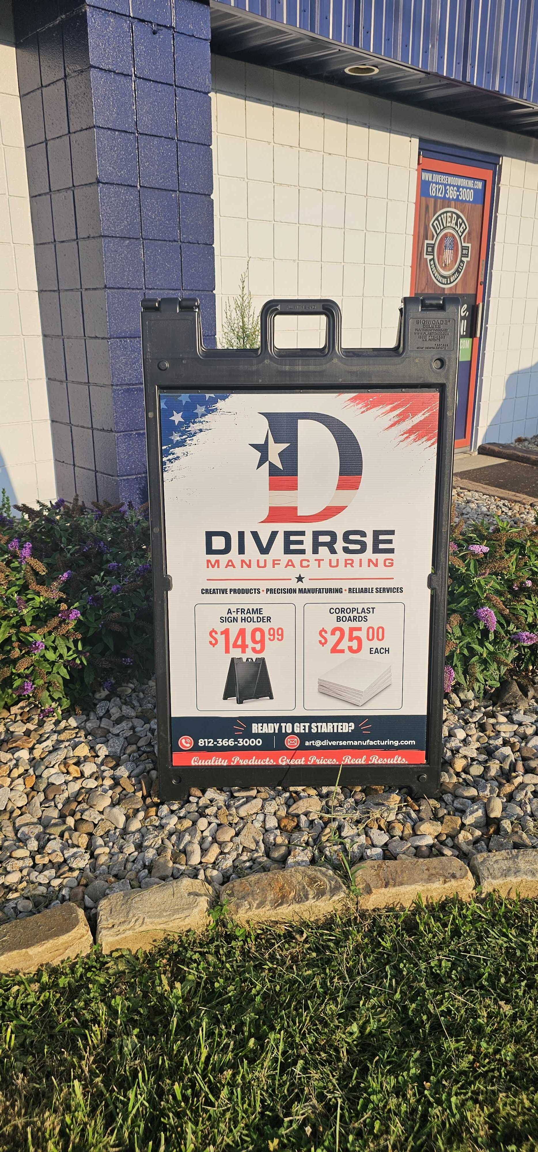 Plasticade Signicade A-Frame Sidewalk Sign Holder – Black | Coroplast Inserts Available Separately