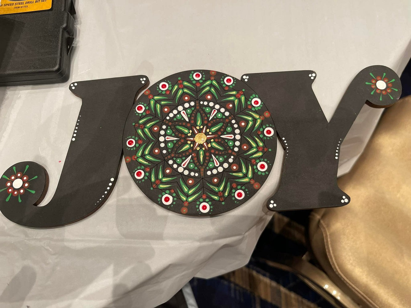 Design By LineWord Joy MDF Cutout The O is Mandala - Unfinished For DIY