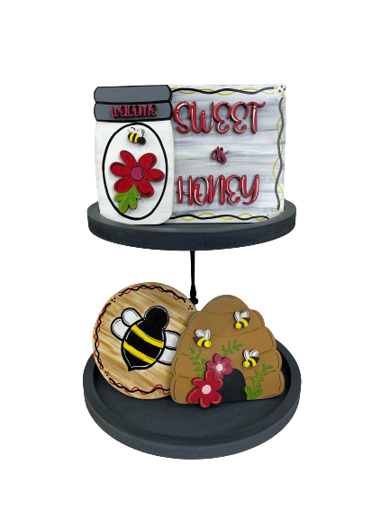 2 Tier Tray With Bee Kit