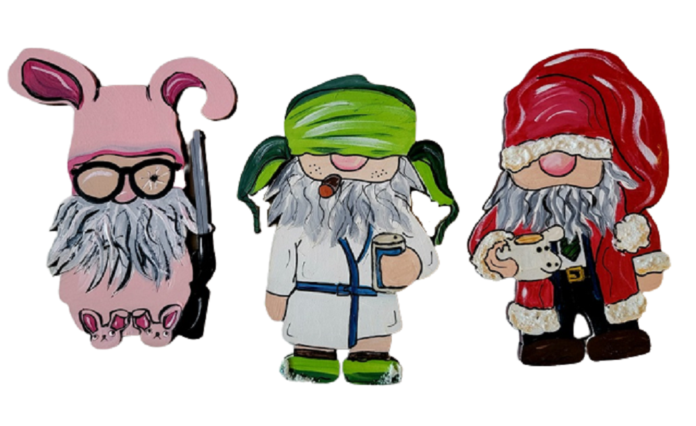 Design By Line Gnome MDF Cutout Christmas Silhouette - Unfinished For DIY