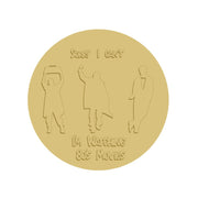 3D Round MDF Cutout Sorry I Can't I'm Watching 80s Movies - Unfinished For DIY