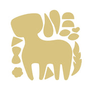 3D Fox MDF Cutout Abstract Pet Kit - Unfinished For DIY