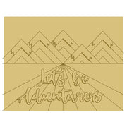 3D Design By Line Rectangle MDF Cutout Let's Be Adventurers - Unfinished For DIY