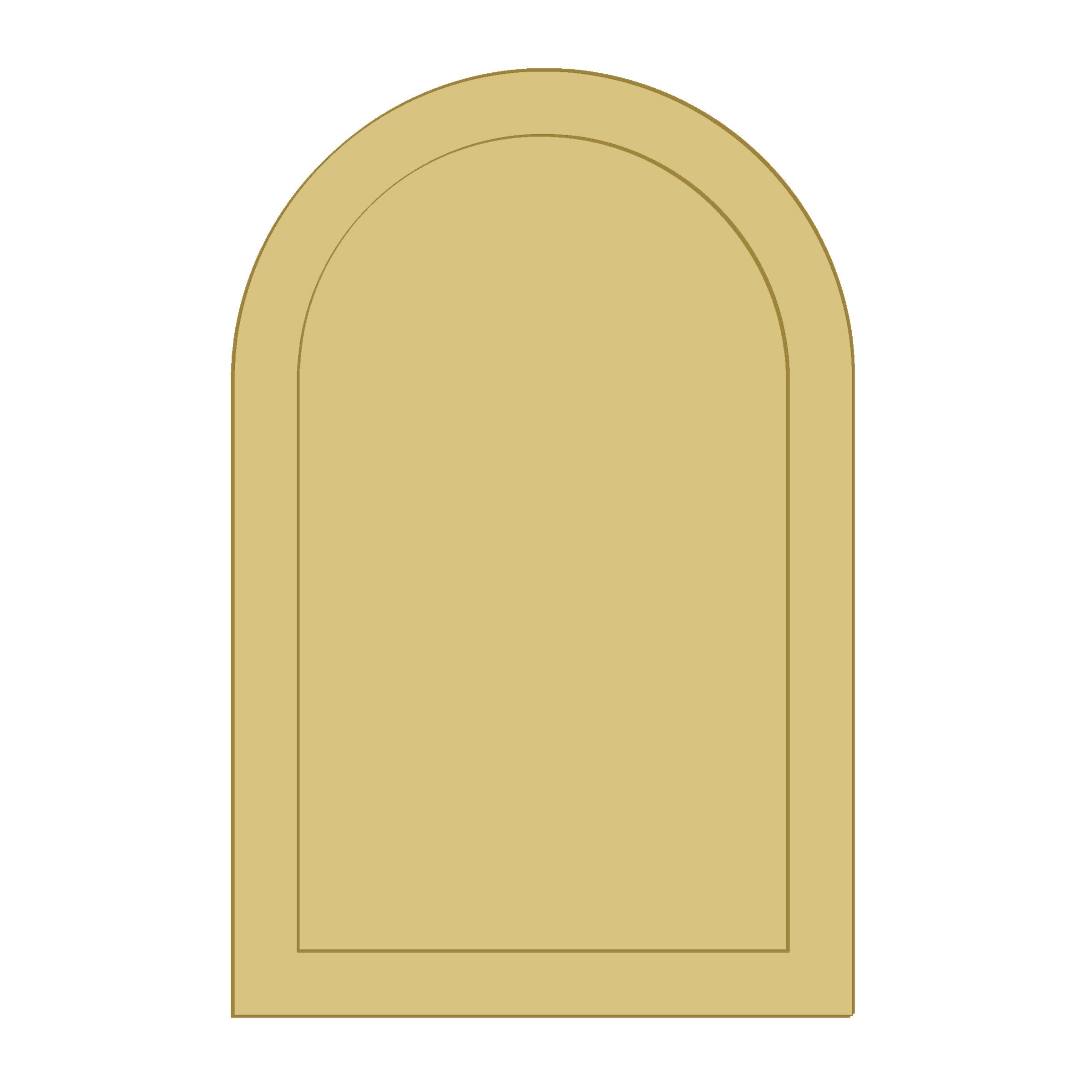 3D Arched Frame MDF Cutout Plain - Unfinished For DIY
