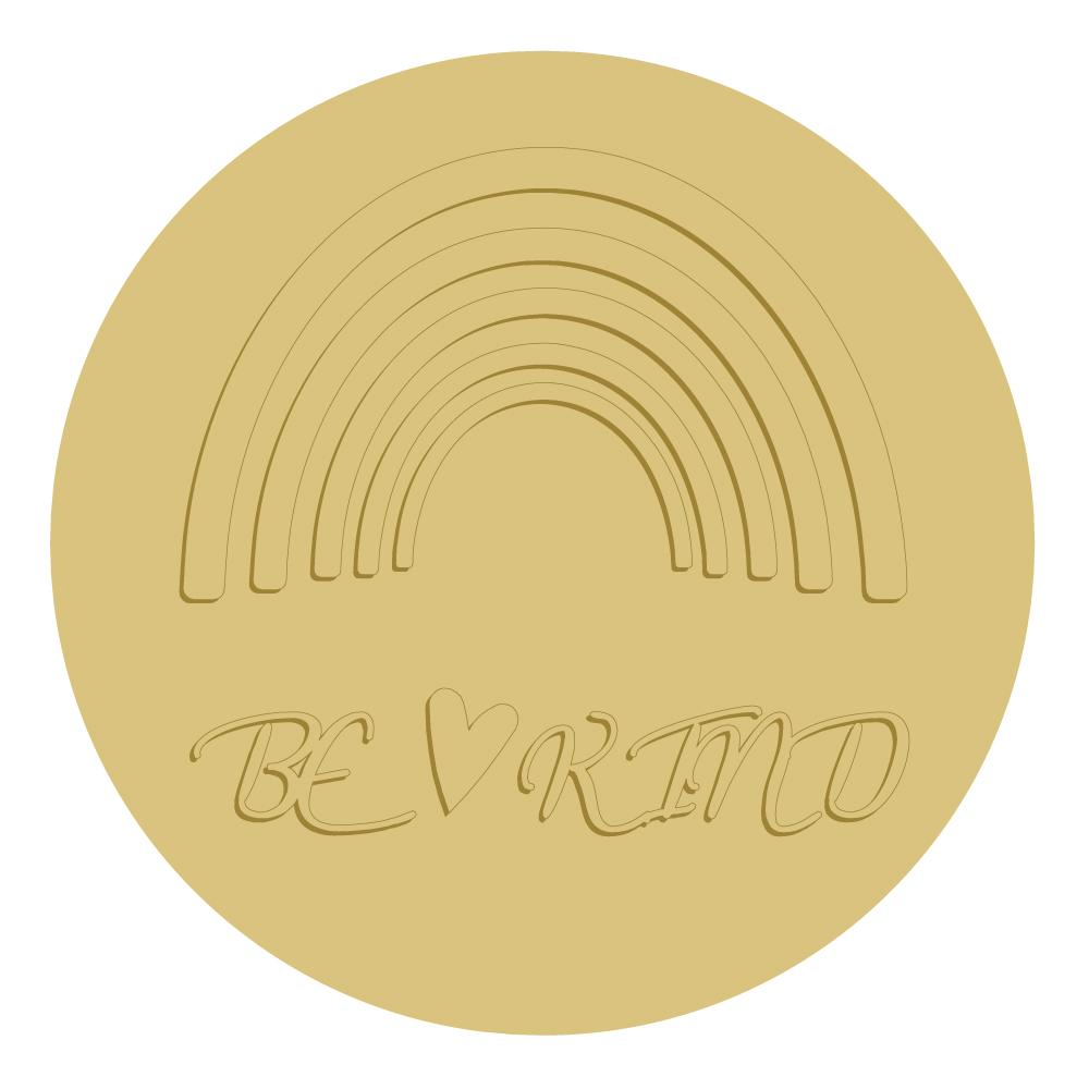 3D Round MDF Cutout Be Kind Rainbow - Unfinished For DIY – Diverse ...