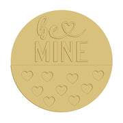 3D Round MDF Cutout Be Mine With Hearts - Unfinished For DIY