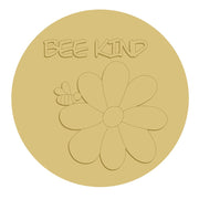 3D Round MDF Cutout Bee Kind Flower - Unfinished For DIY