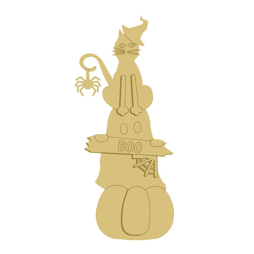 Cat Ghost Boo Cutout