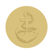 3D Round MDF Cutout Anchor With Chain - Unfinished For DIY