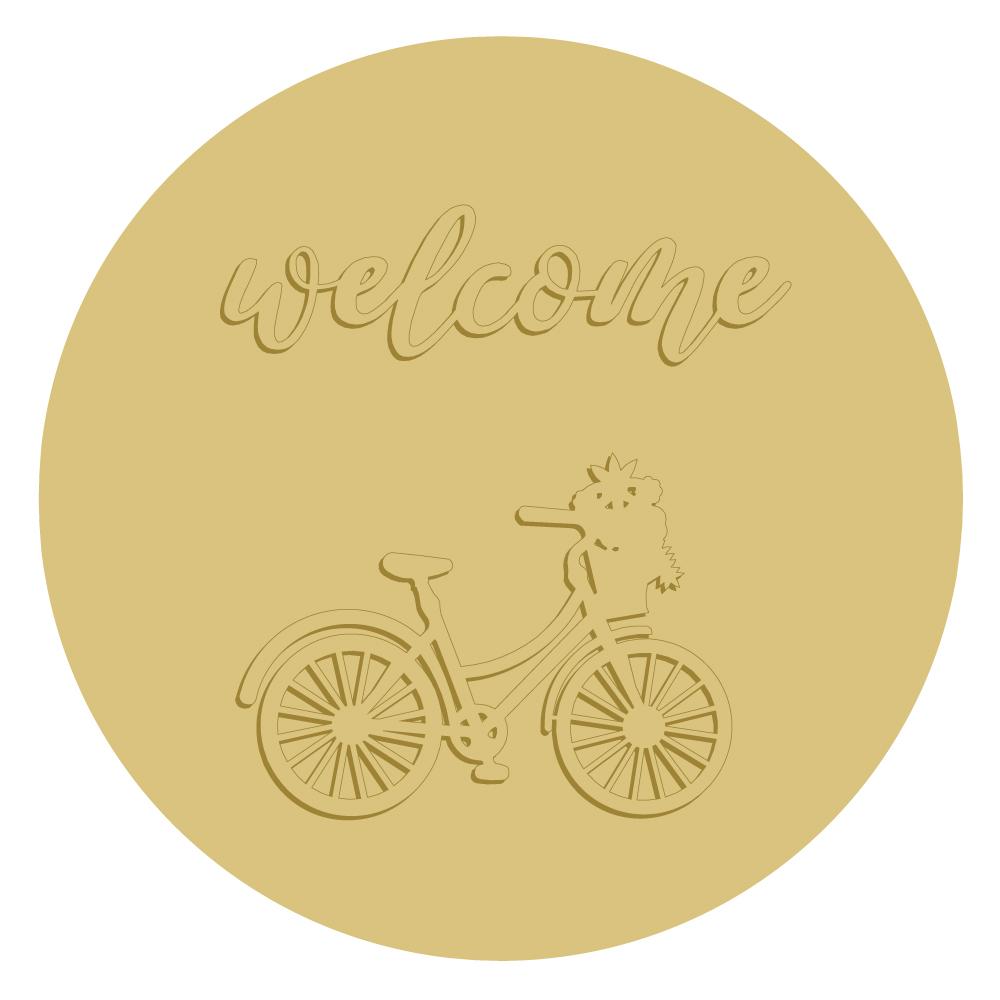 Welcome Bicycle Cutout