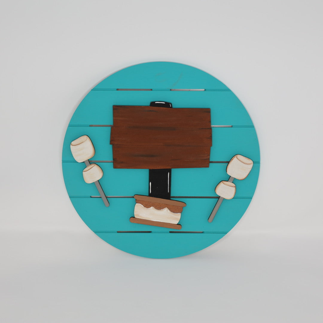 3D Round MDF Cutout Pallet Smore - Unfinished For DIY