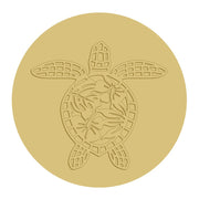 3D Turtle on Circle Unfinished Wood Cutout