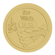 3D Round MDF Cutout The Witch Is In Style 1 - Unfinished For DIY