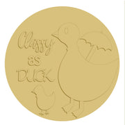 3D Round MDF Cutout Classy As Duck - Unfinished For DIY