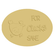 3D Oval MDF Cutout For Clucks Sake - Unfinished For DIY
