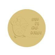 3D Round MDF Cutout Baby It's Cold Outside Bird - Unfinished For DIY