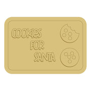 3D Rounded Rectangle MDF Cutout Cookies For Santa - Unfinished For DIY