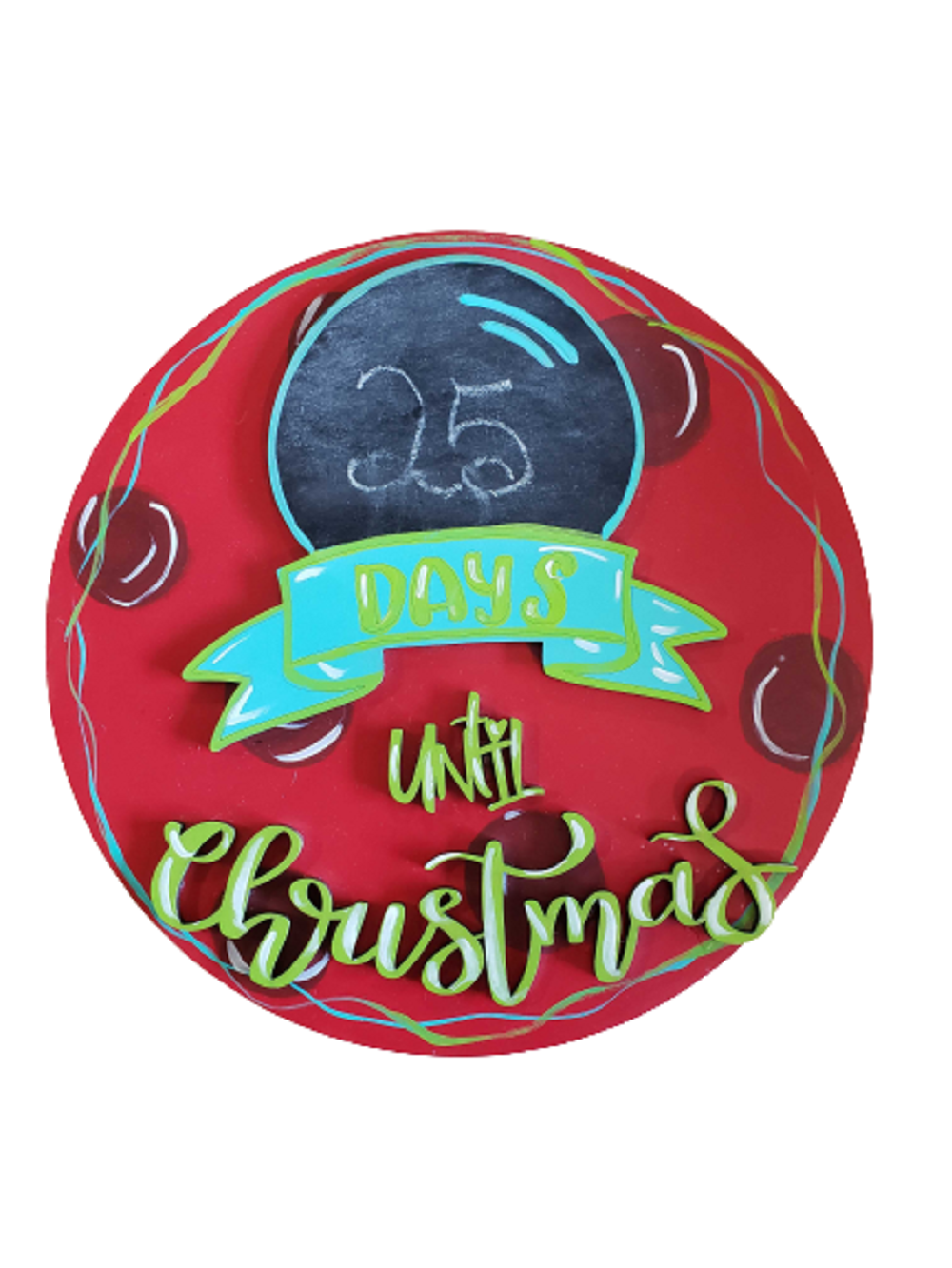 3D Round MDF Cutout Days Until Christmas - Unfinished For DIY