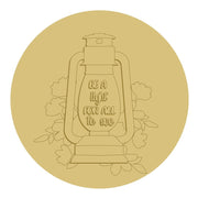 3D Design By Line Round MDF Cutout Be A Light For All To See - Unfinished For DIY