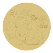 3D Design By Line Round MDF Cutout Bee Kind - Unfinished For DIY