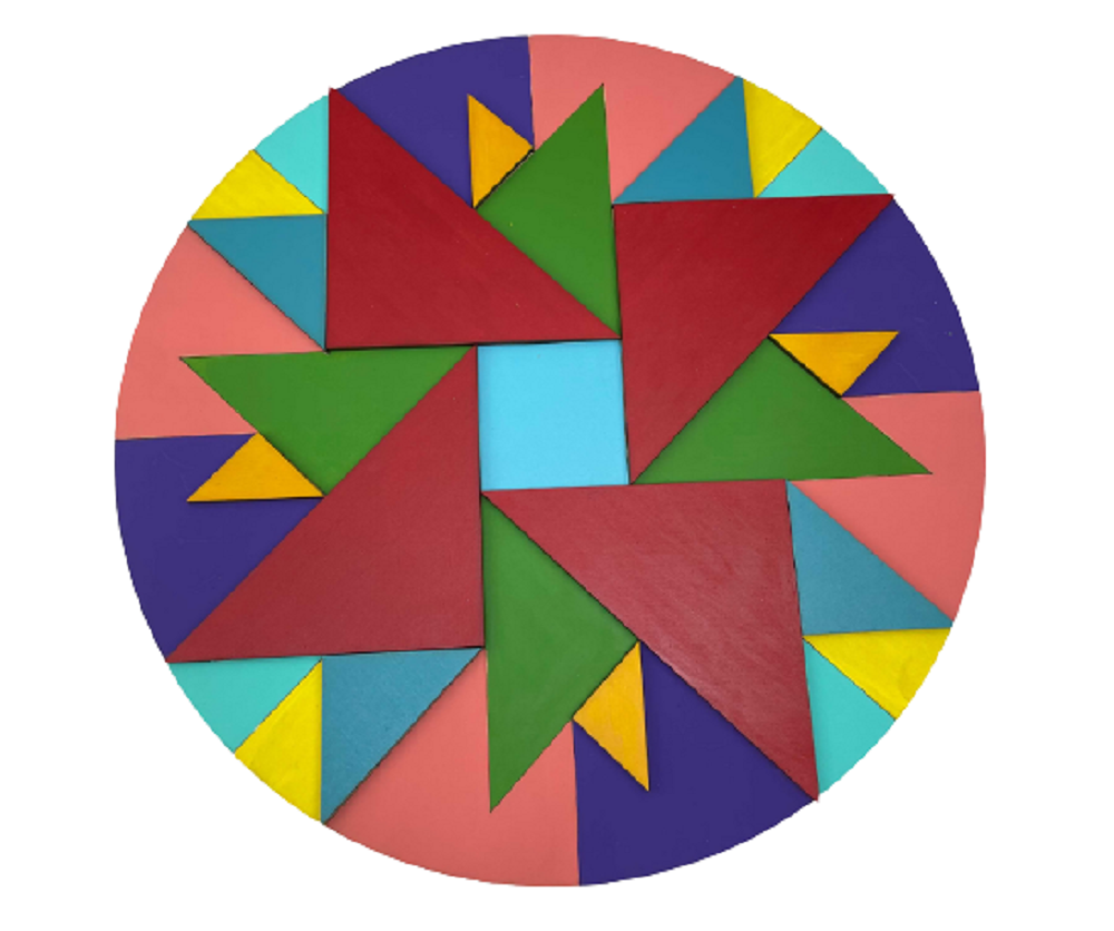 Painted Circle Barn Quilt Cutout