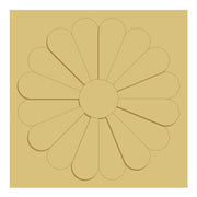 3D Design By Line Barn Quilt Flower MDF Cutout Radial Flower Pattern - Unfinished For DIY