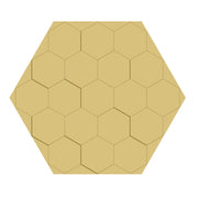 3D Design By Line Barn Quilt Hexagon MDF Cutout Geometric Shape Pattern - Unfinished For DIY