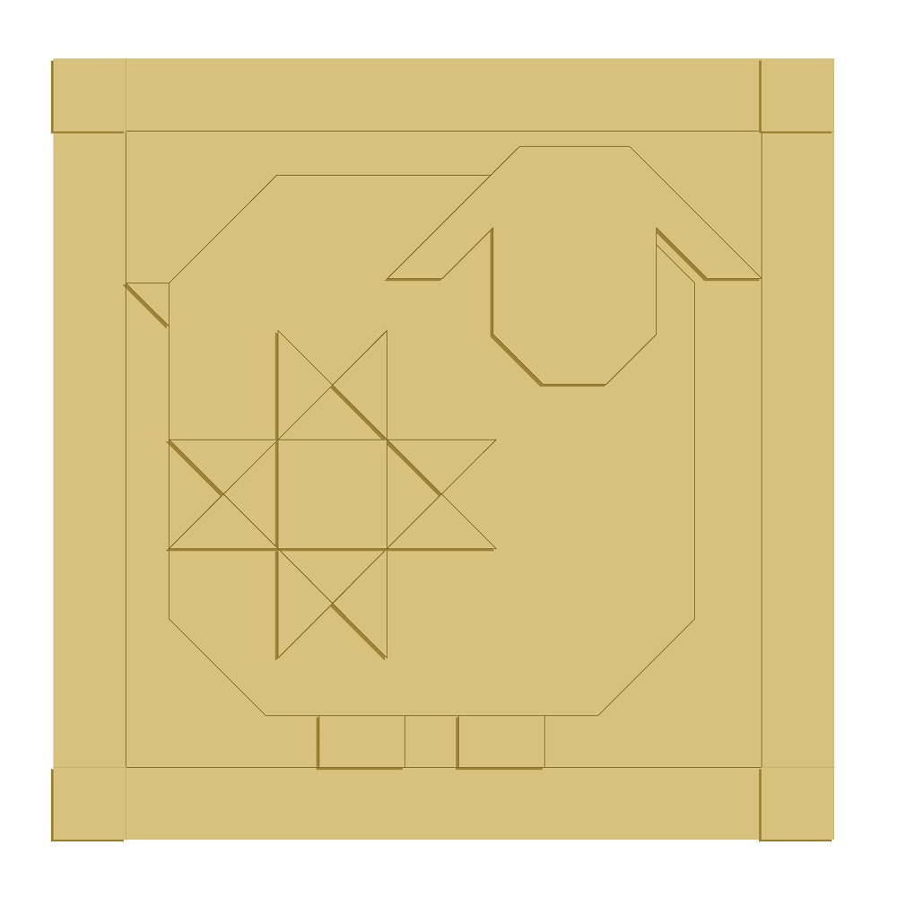 3D Design By Line Barn Quilt Sheep Unfinished Wood Cutout Style 4 Art 1
