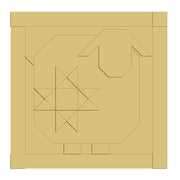 3D Design By Line Square MDF Cutout Barn Quilt Sheep - Unfinished For DIY