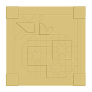 3D Design By Line Square MDF Cutout Barn Quilt Pumpkin - Unfinished For DIY
