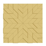 3D Design By Line Barn Quilt Square MDF Cutout Eight Point Star Geometric Pattern - Unfinished For DIY