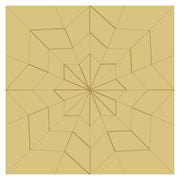 3D Geometric Barn Quilt Star Square MDF Cutout  - Unfinished For DIY