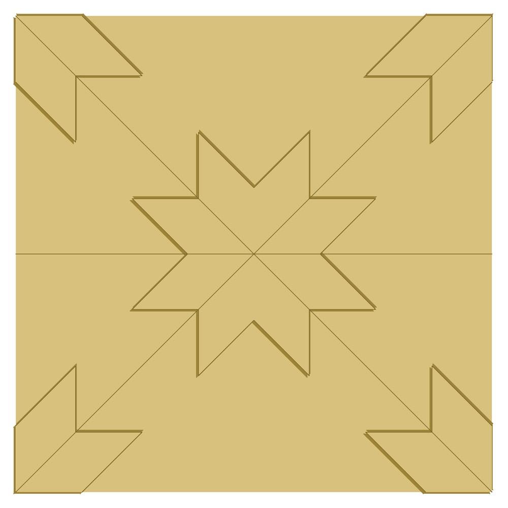 Star with Arrows Barn Quilt