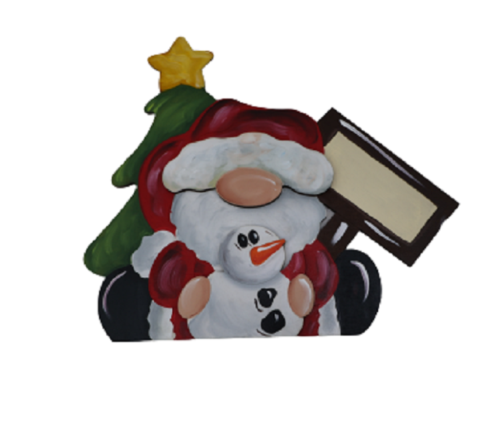 Design By Line Gnome MDF Cutout Christmas Gnome Silhouette - Unfinished For DIY