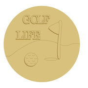 3D Round MDF Cutout Golf Life Flag Hole In One - Unfinished For DIY