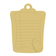3D Design By Line Clipboard MDF Cutout Lined Surface With Pencil - Unfinished For DIY