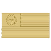 3D Design By Line Flag MDF Cutout 1776 Circle Of Stars And Stripes - Unfinished For DIY