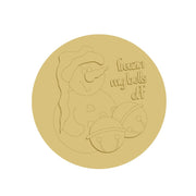 3D Design By Line Round MDF Cutout Freezin My Bells Off - Unfinished For DIY