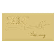 3D Design By Line Rectangle MDF Cutout Fright This Way Skeleton Arm - Unfinished For DIY