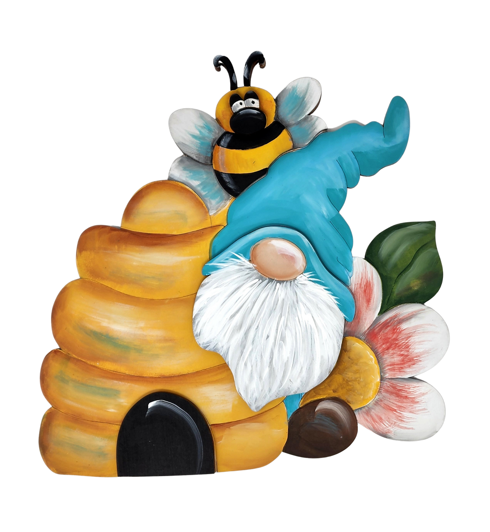 3D Design By Line Gnome MDF Cutout Bee Hive - Unfinished For DIY