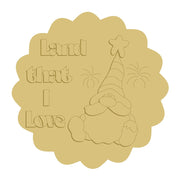 3D Design By Line Round MDF Cutout Land That I Love - Unfinished For DIY