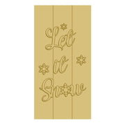 3D Design By Line Rectangle MDF Cutout Let It Snow Snowflakes - Unfinished For DIY