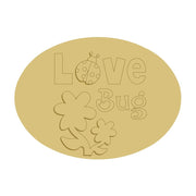 3D Design By Line Oval MDF Cutout Love Bug - Unfinished For DIY