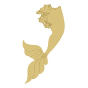 3D Design By Line Mermaid Tail MDF Cutout Floral Garland - Unfinished For DIY