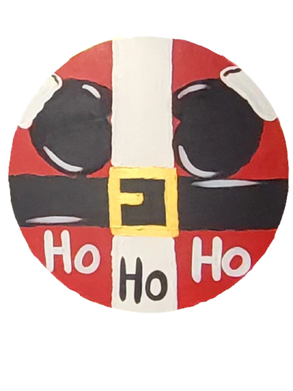 3D Design By Line Ornament MDF Cut Out Santa HO HO HO Belt - Unfinished For DIY