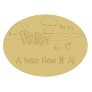 3D Design By Line Oval MDF Cutout A Wave From It All - Unfinished For DIY