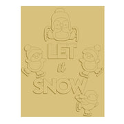 3D Design By Line Rectangle MDF Cutout Let It Snow Penguins - Unfinished For DIY